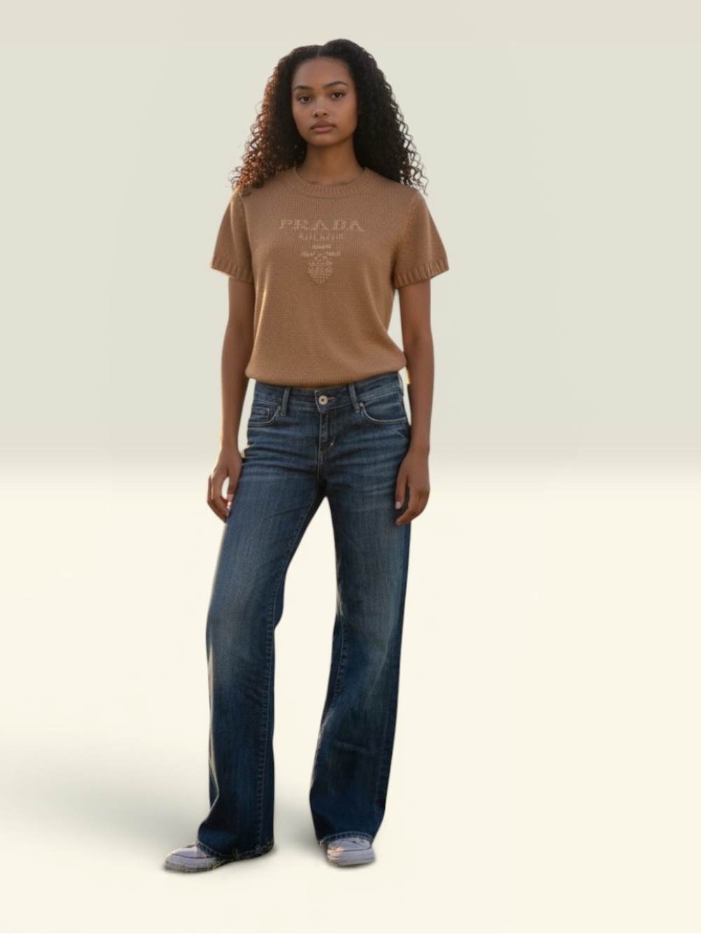 Bootcut low waist Women's Dark Blue Denim Jeans - Picture 6 of 6